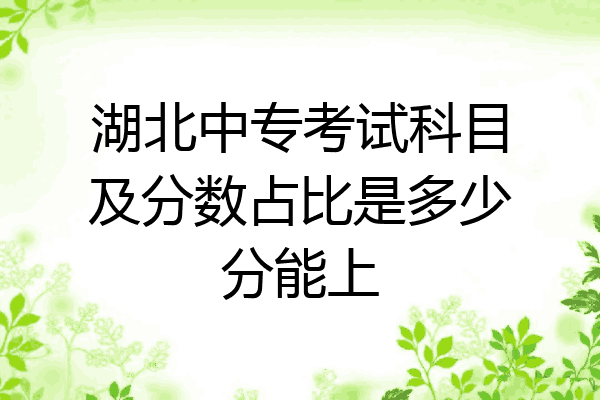 湖北中专考试科目及分数占比是多少分能上