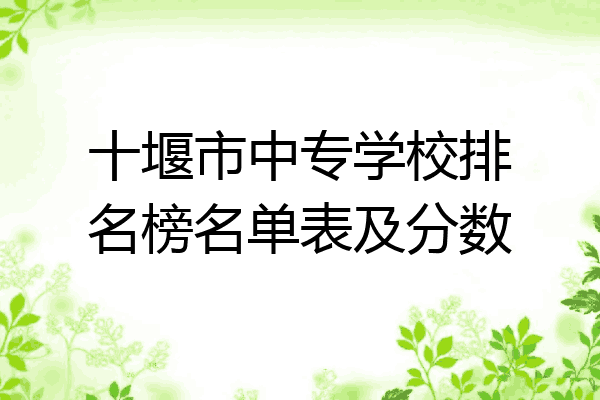 十堰市中专学校排名榜名单表及分数