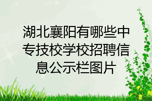 湖北襄阳有哪些中专技校学校招聘信息公示栏图片