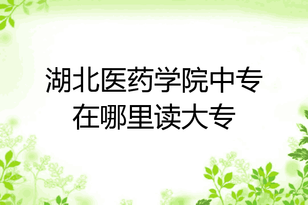 湖北医药学院中专在哪里读大专