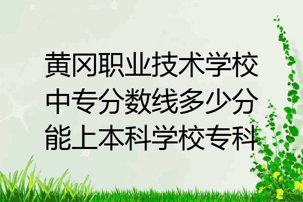 黄冈职业技术学校中专分数线多少分能上本科学校专科