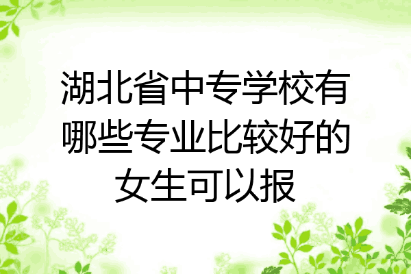 湖北省中专学校有哪些专业比较好的女生可以报