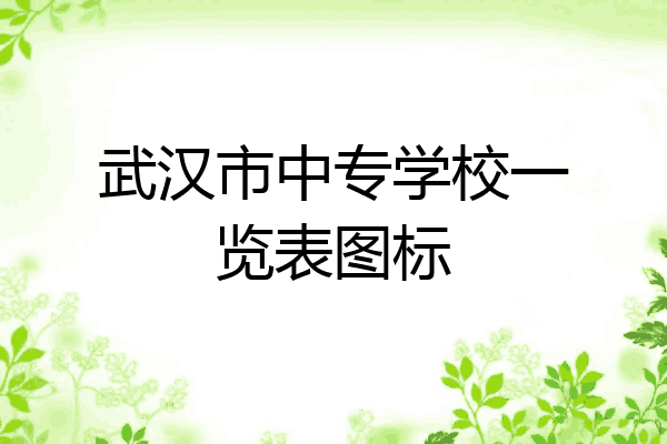 武汉市中专学校一览表图标