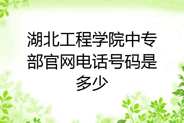 湖北工程学院中专部官网电话号码是多少