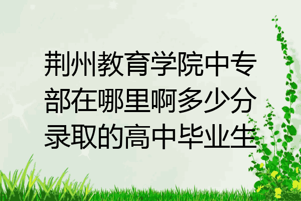 荆州教育学院中专部在哪里啊多少分录取的高中毕业生