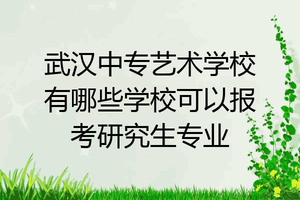 武汉中专艺术学校有哪些学校可以报考研究生专业