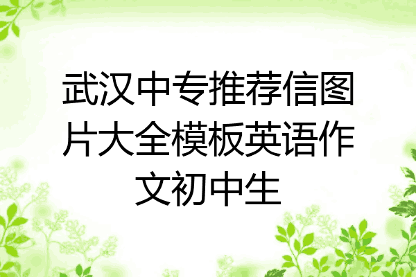 武汉中专推荐信图片大全模板英语作文初中生