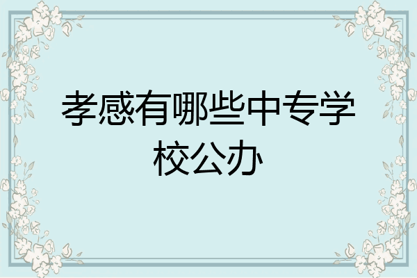 孝感有哪些中专学校公办