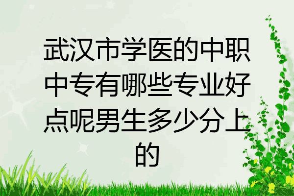 武汉市学医的中职中专有哪些专业好点呢男生多少分上的