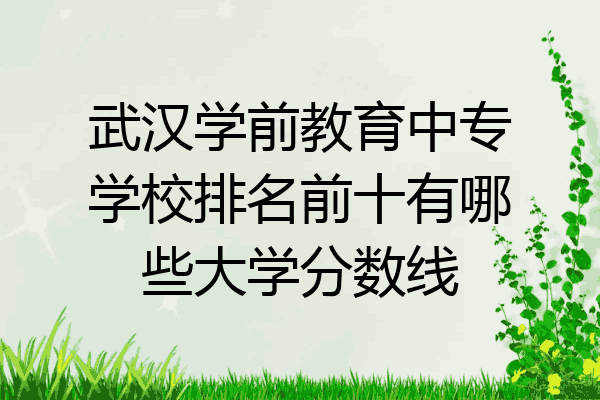 武汉学前教育中专学校排名前十有哪些大学分数线