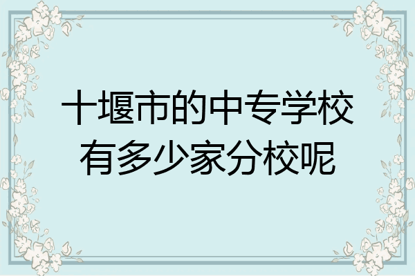 十堰市的中专学校有多少家分校呢