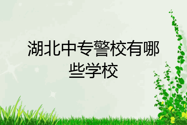 湖北中专警校有哪些学校