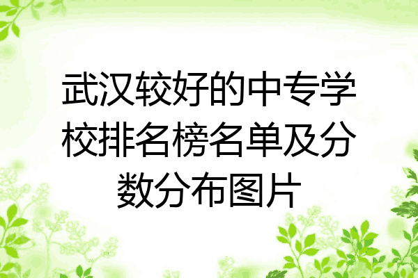武汉较好的中专学校排名榜名单及分数分布图片