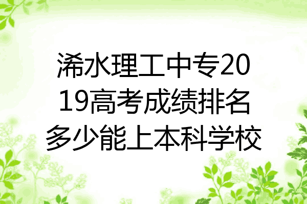 浠水理工中专2019高考成绩排名多少能上本科学校