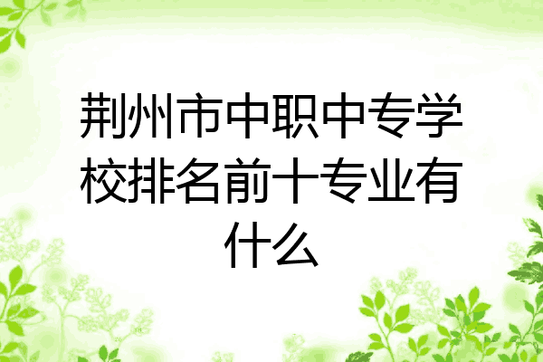 荆州市中职中专学校排名前十专业有什么