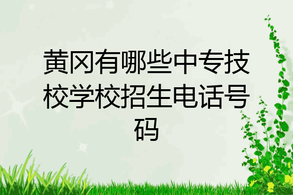 黄冈有哪些中专技校学校招生电话号码