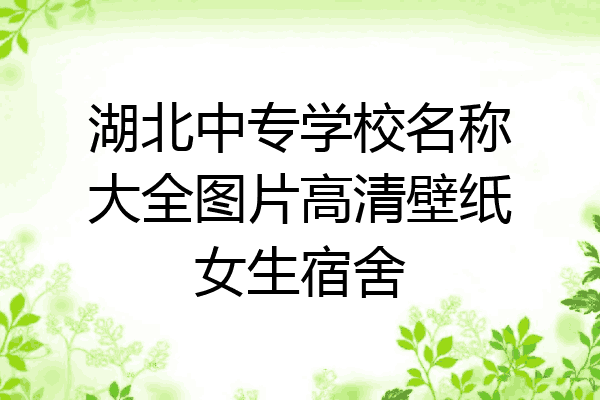 湖北中专学校名称大全图片高清壁纸女生宿舍
