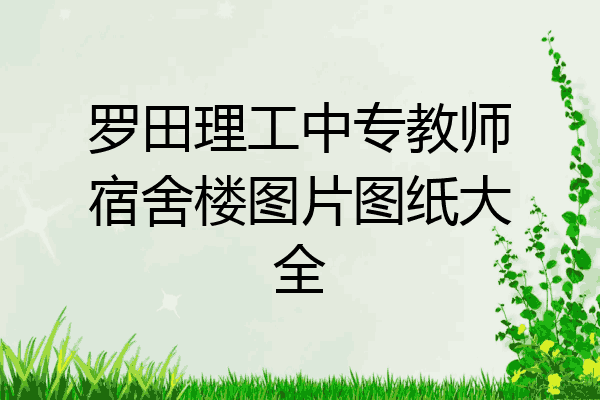 罗田理工中专教师宿舍楼图片图纸大全