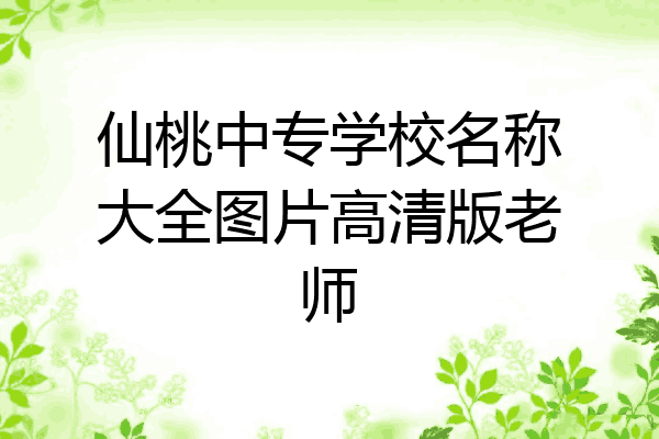 仙桃中专学校名称大全图片高清版老师