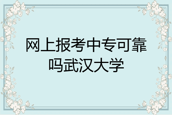 网上报考中专可靠吗武汉大学