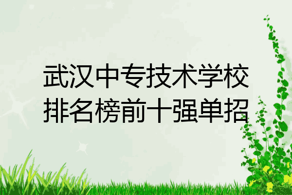 武汉中专技术学校排名榜前十强单招