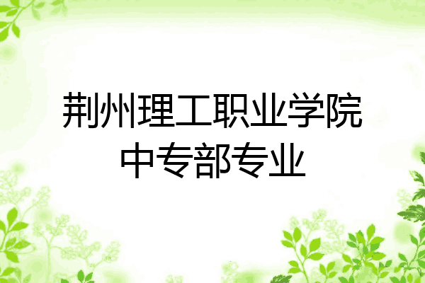 荆州理工职业学院中专部专业