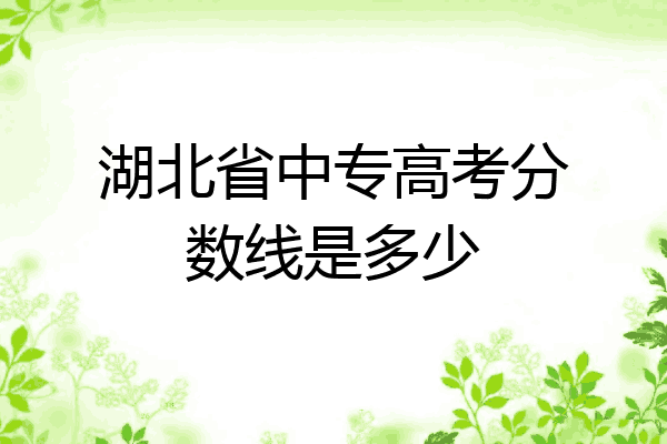 湖北省中专高考分数线是多少