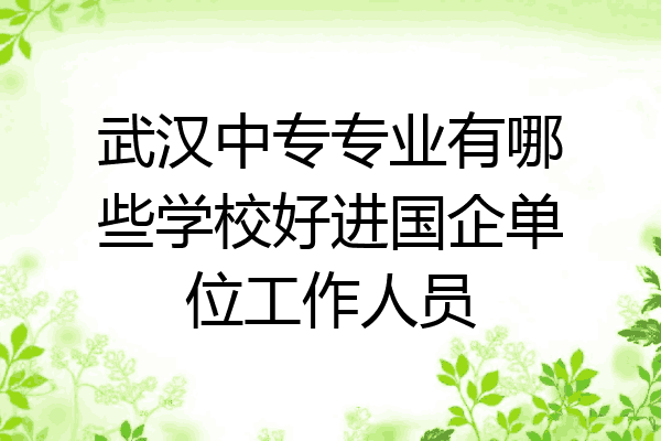 武汉中专专业有哪些学校好进国企单位工作人员