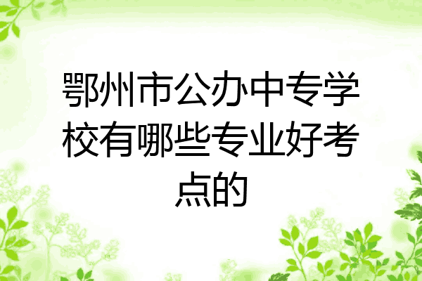 鄂州市公办中专学校有哪些专业好考点的