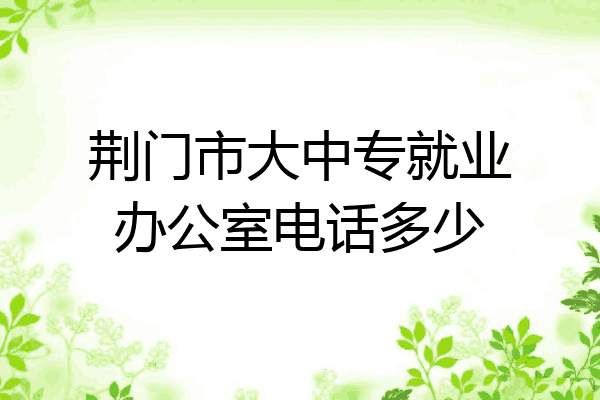 荆门市大中专就业办公室电话多少