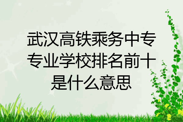 武汉高铁乘务中专专业学校排名前十是什么意思