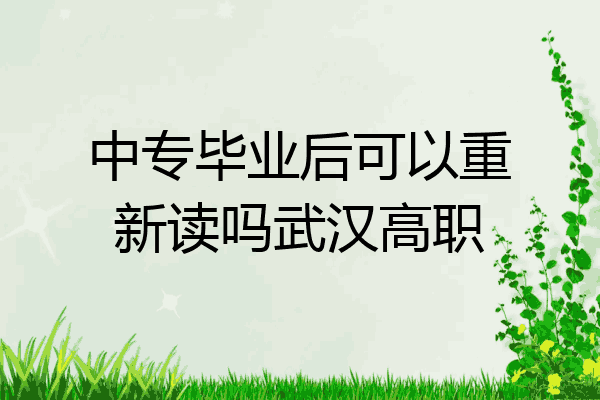 中专毕业后可以重新读吗武汉高职