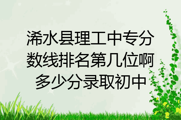 浠水县理工中专分数线排名第几位啊多少分录取初中