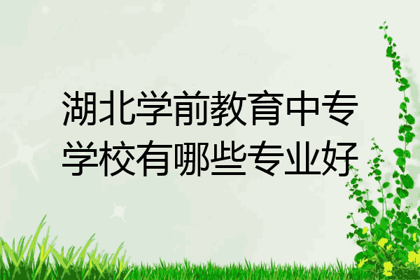 湖北学前教育中专学校有哪些专业好