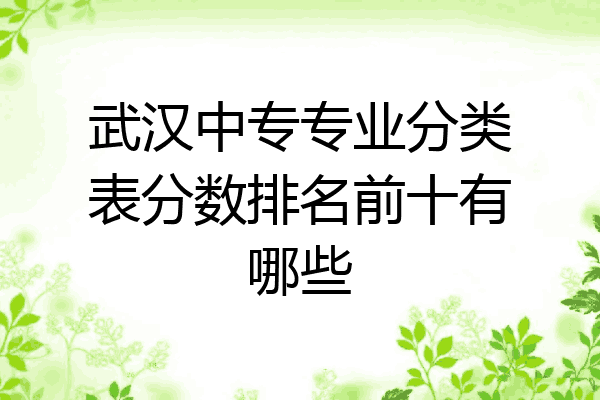 武汉中专专业分类表分数排名前十有哪些