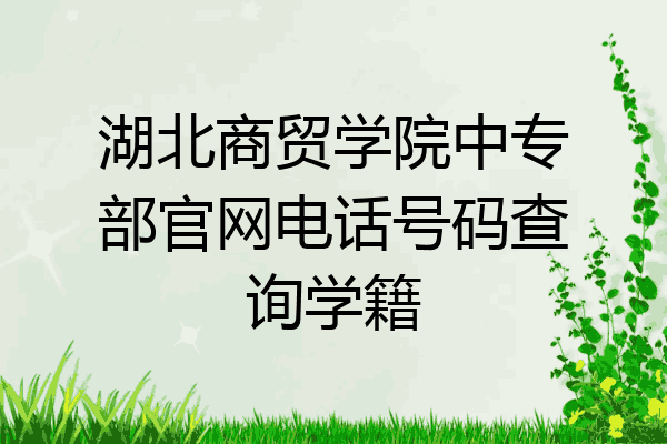 湖北商贸学院中专部官网电话号码查询学籍