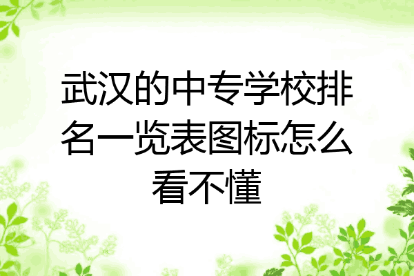 武汉的中专学校排名一览表图标怎么看不懂