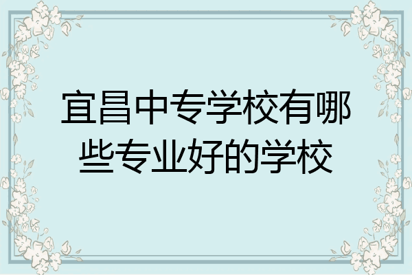 宜昌中专学校有哪些专业好的学校