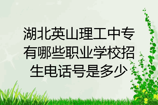 湖北英山理工中专有哪些职业学校招生电话号是多少