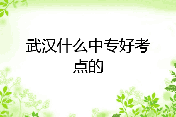 武汉什么中专好考点的