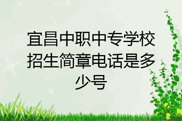 宜昌中职中专学校招生简章电话是多少号