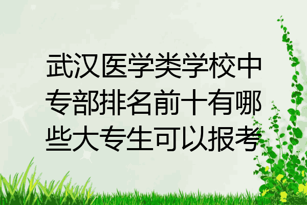 武汉医学类学校中专部排名前十有哪些大专生可以报考