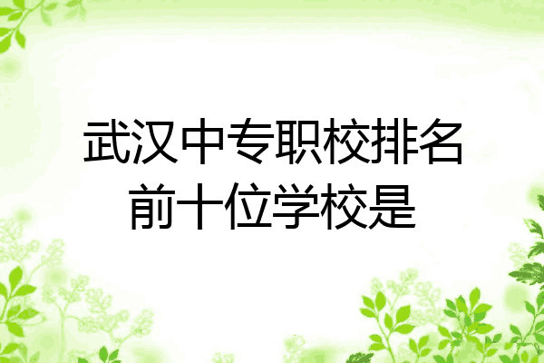 武汉中专职校排名前十位学校是