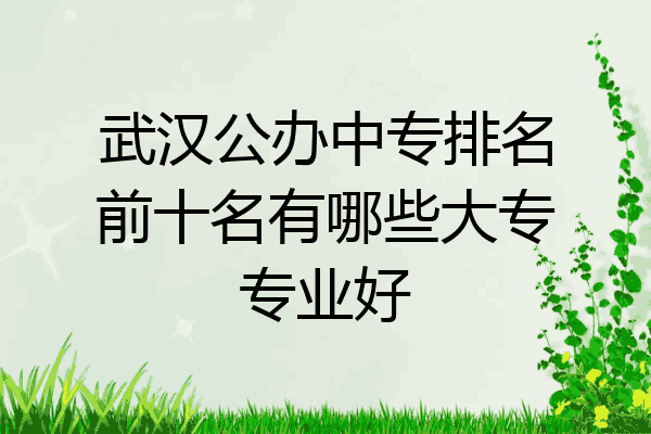 武汉公办中专排名前十名有哪些大专专业好