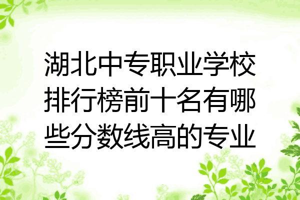 湖北中专职业学校排行榜前十名有哪些分数线高的专业