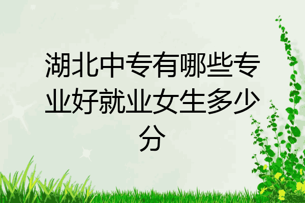 湖北中专有哪些专业好就业女生多少分