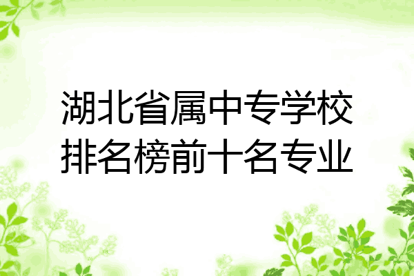 湖北省属中专学校排名榜前十名专业