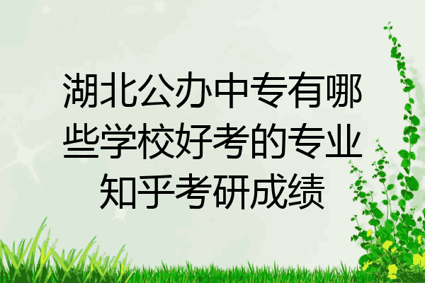湖北公办中专有哪些学校好考的专业知乎考研成绩