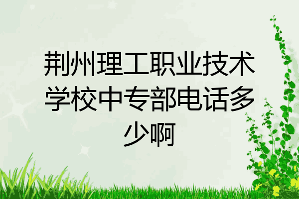 荆州理工职业技术学校中专部电话多少啊