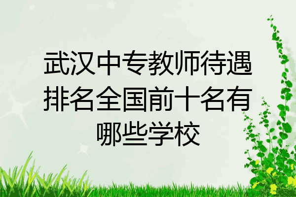 武汉中专教师待遇排名全国前十名有哪些学校